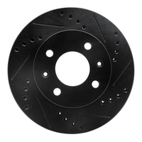 R1 Concepts R1 03-06 Dodge Verna (Mexico) Front Right Drilled & Slotted Black Brake Rotor