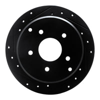 R1 Concepts R1 74-80 Ford Granada Front Left Drilled & Slotted Black Brake Rotor