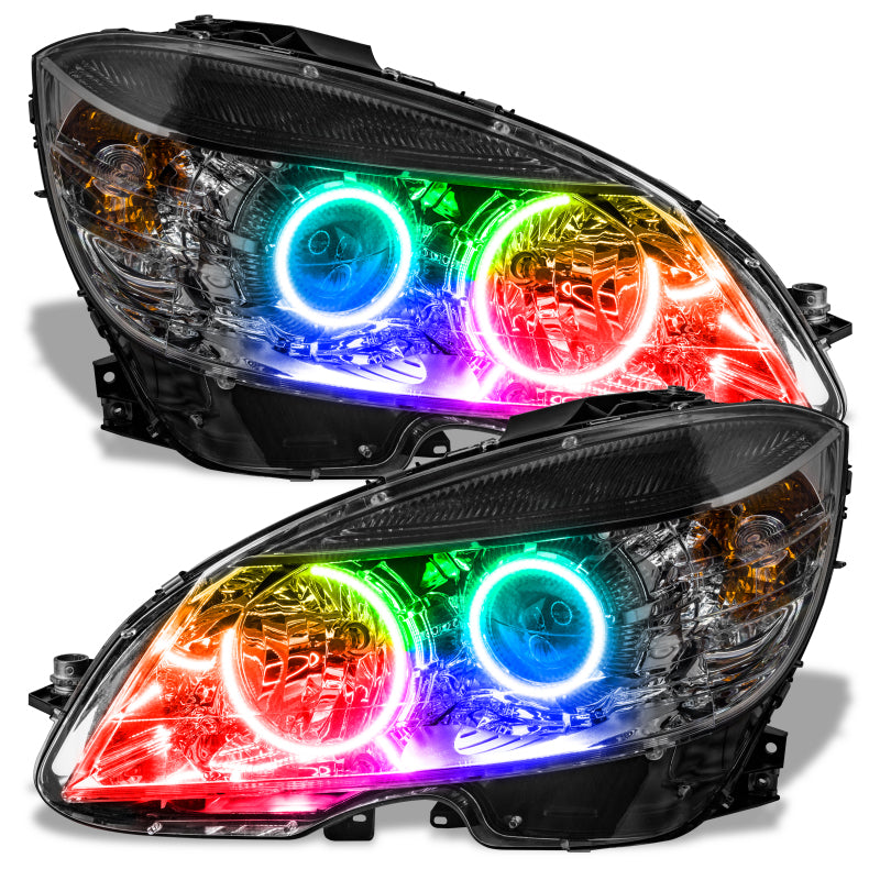 ORACLE Lighting Oracle 0811 Mercedes Benz CClass PreAssembled Headlights Chrome Housing ColorSHIFT