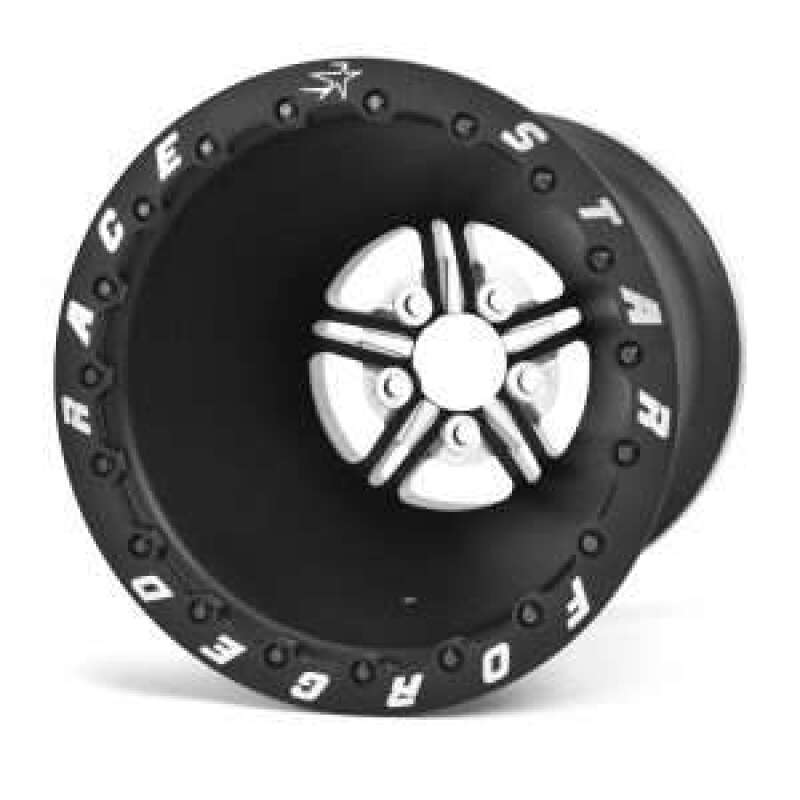 Race Star 63 Pro Forged 15x13 DBL Sportsman 5x5 BC / 1.00 BS / Black Anodized w/ Machined Wheel