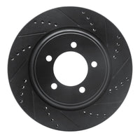 R1 Concepts R1 06-10 Ford Explorer Sport Trac Front Right Drilled & Slotted Black Brake Rotor
