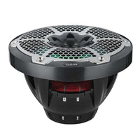 DS18 Hybrid Marine Speakers w/ Driver And RGB LED 10in 2-Way 450 Watts RMS 4 ohm Crbn Fiber w/ Cover