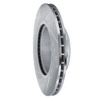 R1 Concepts R1 09-16 BMW Z4 Front Right Drilled & Slotted Silver Brake Rotor