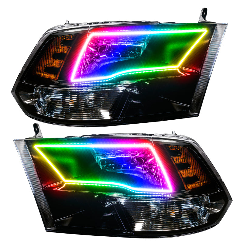 ORACLE Lighting Oracle 09-17 RAM 1500 Quad Pre-Assembled Headlights - Black Housing - w/o Controller