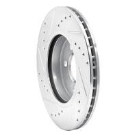 R1 Concepts R1 07-15 Mini Cooper (Excl Clubman) Front Right Drilled & Slotted Silver Brake Rotor