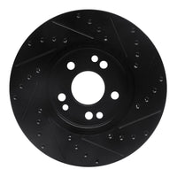 R1 Concepts R1 90-98 Mercedes-Benz 500E Front Left Drilled & Slotted Black Brake Rotor
