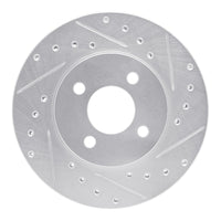 R1 Concepts R1 83-88 Chrysler Executive Sedan Front Right Drilled & Slotted Silver Brake Rotor