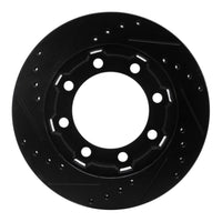 R1 Concepts R1 71-91 Chevrolet P30 Van Front Right Drilled & Slotted Black Brake Rotor