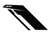 APR Sideburn Stickers - Black APR/Black Stripe (Pair)
