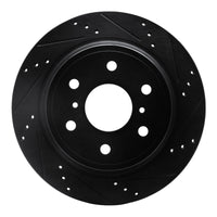 R1 Concepts R1 97-02 Ford F-250 2WD (Excl Super Duty) Front Right Drilled & Slotted Black Brake Rotor