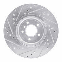 R1 Concepts R1 11-16 BMW Z4 Front Right Drilled & Slotted Silver Brake Rotor