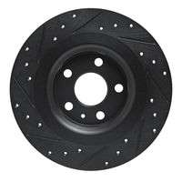 R1 Concepts R1 -25 Volvo XC40 Rear Right Drilled & Slotted Black Brake Rotor
