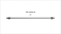Fleece Performance 20in High Pressure Fuel Line (8mm x 3.5mm Line, M14x1.5 Nuts)