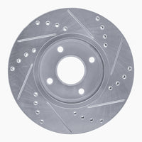 R1 Concepts R1 14-23 Ford Fiesta (USA/Canada) Front Left Drilled & Slotted Silver Brake Rotor