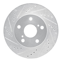 R1 Concepts R1 91-96 Toyota Previa Front Left Drilled & Slotted Silver Brake Rotor