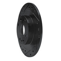 R1 Concepts R1 1990-2003 Ford Escort Rear Left Drilled & Slotted Black Brake Rotor