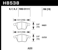 Hawk Performance Hawk 2009-2009 Audi A4 Cabriolet HPS 5.0 Front Brake Pads
