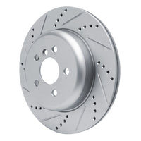 R1 Concepts R1 17-25 BMW 230I Right Rear Drilled & Slotted Silver Brake Rotor