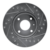 R1 Concepts R1 85-89 Merkur XR4TI Front Left Drilled & Slotted Silver Brake Rotor