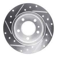 R1 Concepts R1 78-81 BMW 733I Rear Right Drilled & Slotted Silver Brake Rotor