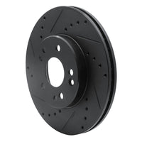 R1 Concepts R1 90-95 Mercedes-Benz E420 Front Left Drilled & Slotted Black Brake Rotor