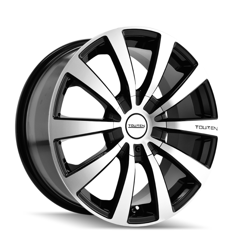Touren 3130 TR3 18x8 / 5x110/115 BP / 40mm Offset / 72.62mm Hub Gloss Black Machined Wheel