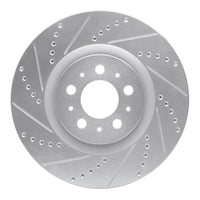 R1 Concepts R1 04-07 Volvo V70 Front Left Drilled & Slotted Silver Brake Rotor