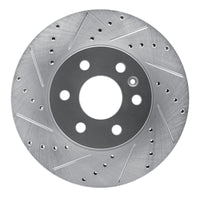 R1 Concepts R1 15-20 Chevrolet Colorado Front Left Drilled & Slotted Silver Brake Rotor