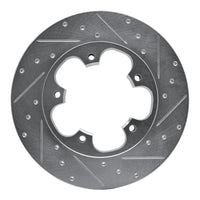 R1 Concepts R1 15-25 Ford Transit-250 Rear Left Drilled & Slotted Silver Brake Rotor
