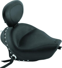 Mustang Motorcycle Mustang 04-21 Harley Sportster 3.3 Wide Stud Touring Solo Seat w/Driver Backrest - Black