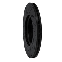 R1 Concepts R1 04-19 Ford Transit Connect Front Right Drilled & Slotted Black Brake Rotor