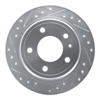 R1 Concepts R1 82-89 BMW 633CSI Rear Left Drilled & Slotted Silver Brake Rotor