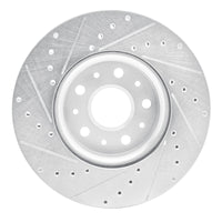 R1 Concepts R1 16-25 Cadillac CT5 Front Right Drilled & Slotted Silver Brake Rotor