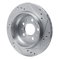 R1 Concepts R1 00-00 Volvo V70 Rear Left Drilled & Slotted Silver Brake Rotor
