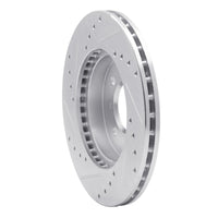 R1 Concepts R1 84-85 Dodge Caravan Front Right Drilled & Slotted Silver Brake Rotor