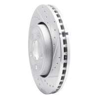 R1 Concepts R1 11-22 Dodge Durango Front Right Drilled & Slotted Silver Brake Rotor