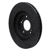 R1 Concepts R1 00-09 Honda S2000 Front Left Drilled & Slotted Black Brake Rotor