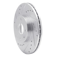 R1 Concepts R1 1990-2003 Ford Escort Front Left Drilled & Slotted Silver Brake Rotor