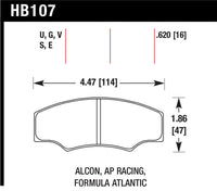 Hawk Performance Hawk CP2361/CP3228/CP5104/CP5144 AP Racing DTC-70 Brake Pads