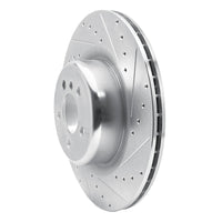R1 Concepts R1 10-14 BMW X5 Rear Right Drilled & Slotted Silver Brake Rotor