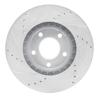 R1 Concepts R1 07-08 Ford Edge Front Right Drilled & Slotted Silver Brake Rotor