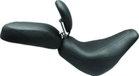 Mustang Motorcycle Mustang 18-21 Harley Street Bob Wide Tripper Solo Seat w/Driver Backrest - Black