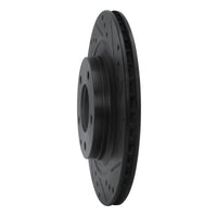R1 Concepts R1 93-95 Mazda RX-7 Rear Right Drilled & Slotted Black Brake Rotor