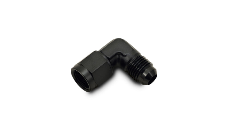 Vibrant -4AN Female to -4AN Male 90 Degree Swivel Adapter (AN to AN) - Anodized Black Only