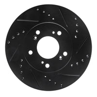 R1 Concepts R1 91-01 Acura Integra Front Right Drilled & Slotted Black Brake Rotor