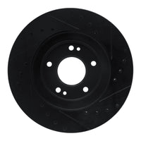 R1 Concepts R1 91-93 Dodge STEALTH Front Left Drilled & Slotted Black Brake Rotor