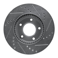 R1 Concepts R1 96-98 Mazda MPV Front Left Drilled & Slotted Silver Brake Rotor