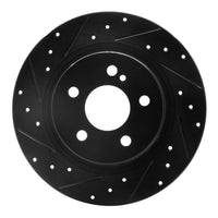 R1 Concepts R1 08-15 Mercedes-Benz C250 Rear Left Drilled & Slotted Black Brake Rotor