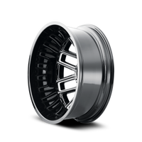 Mayhem 8107D Cogent Dually 20x8.25/8x210 BP/-192mm Offset/154.2mm Hub Black w/ Milled Spokes Wheel