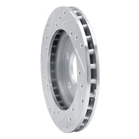 R1 Concepts R1 85-89 Dodge ARIES Front Right Drilled & Slotted Silver Brake Rotor